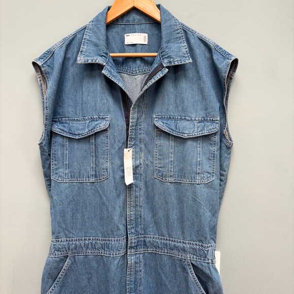 ASOS Design Utility Denim Overalls Blue L - Picture 3 of 7
